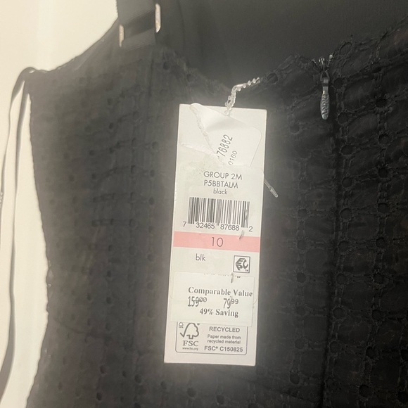 NWT DKNY MIXED MEDIA ORGANZA EYELET DRESS - Picture 11 of 14